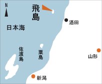 日本の島めぐり_山形県_飛島_地図