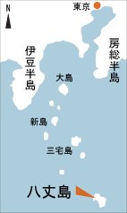 日本の島再発見_東京都_伊豆諸島_八丈島_地図