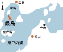 日本の島再発見_広島県_安芸群島_厳島_地図